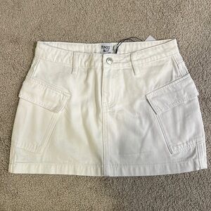 Princess Polly White Cargo Mini Skirt